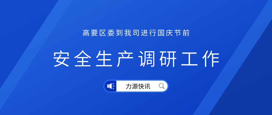 高要區區委領導到我司進行節前安全生產調研工作